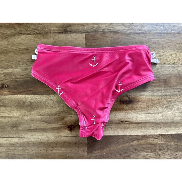 NWT SweetHoney Milly Frilly Two Piece Nautical Red Anchor Swimsuit Ruffle 18M/2T - Picture 8 of 10